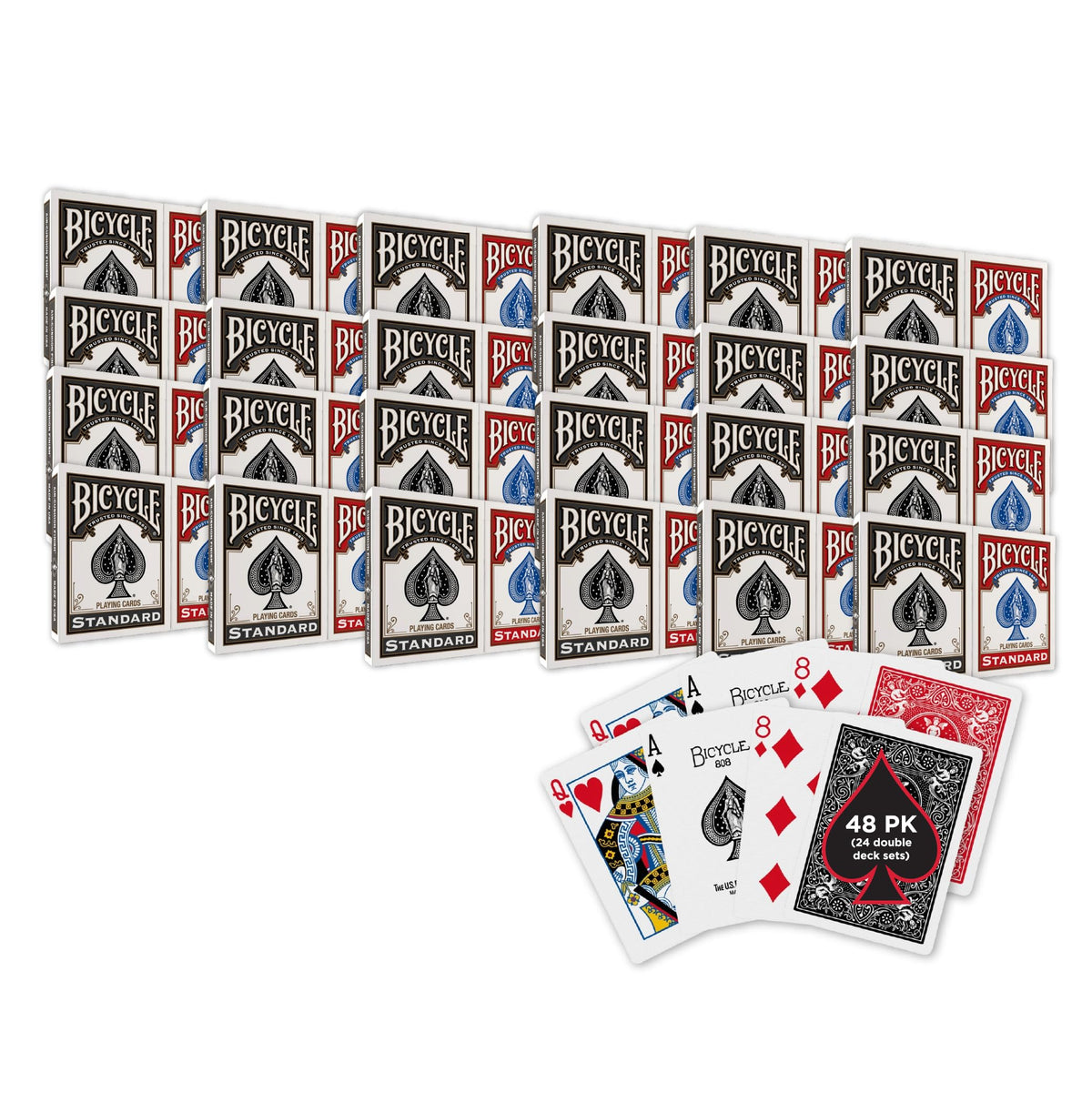 Bicycle Playing Cards 2 Pack Standard Poker Size Red and Blue