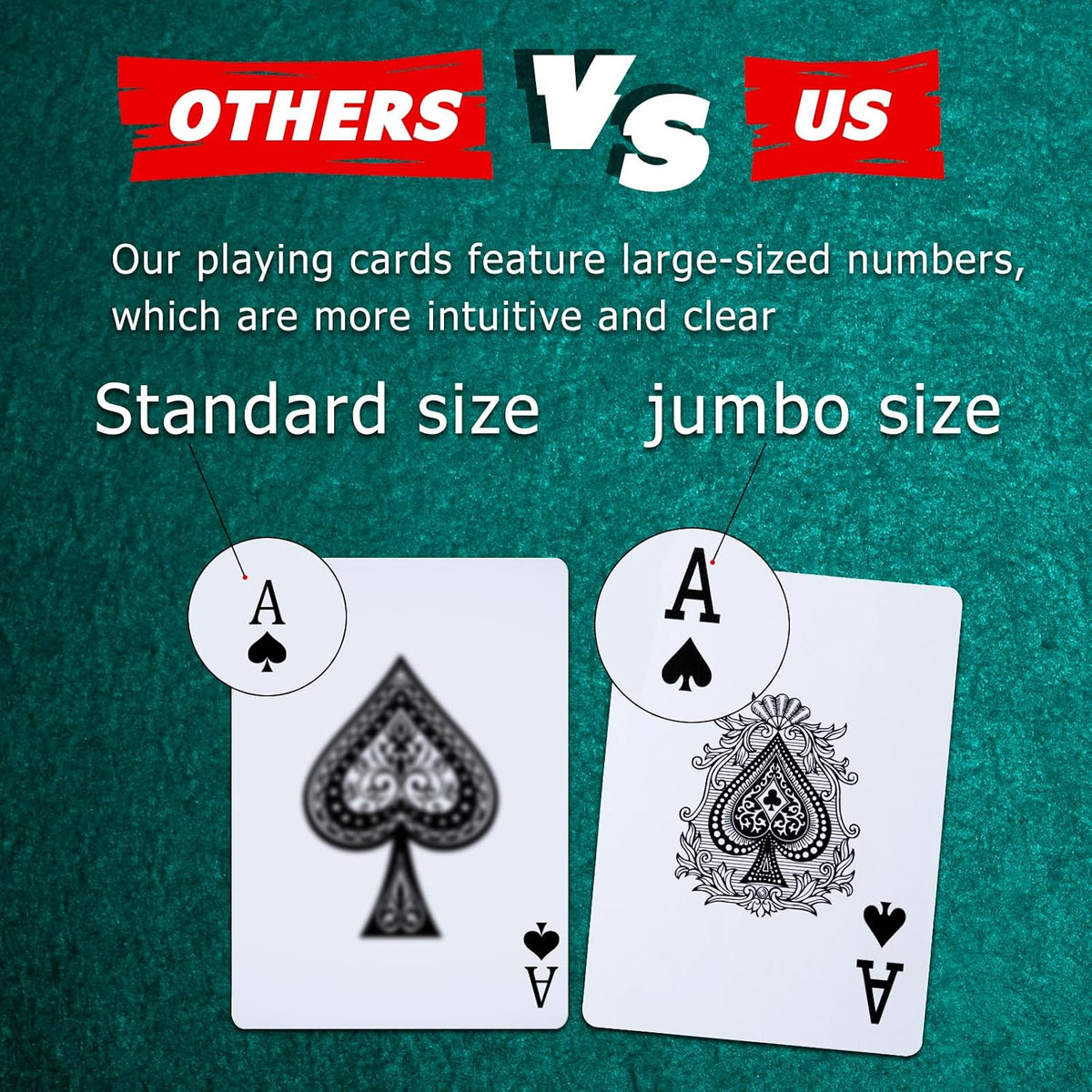 FURWEY 12 Packs Playing Cards, Poker Size Standard Index, Red and Blue