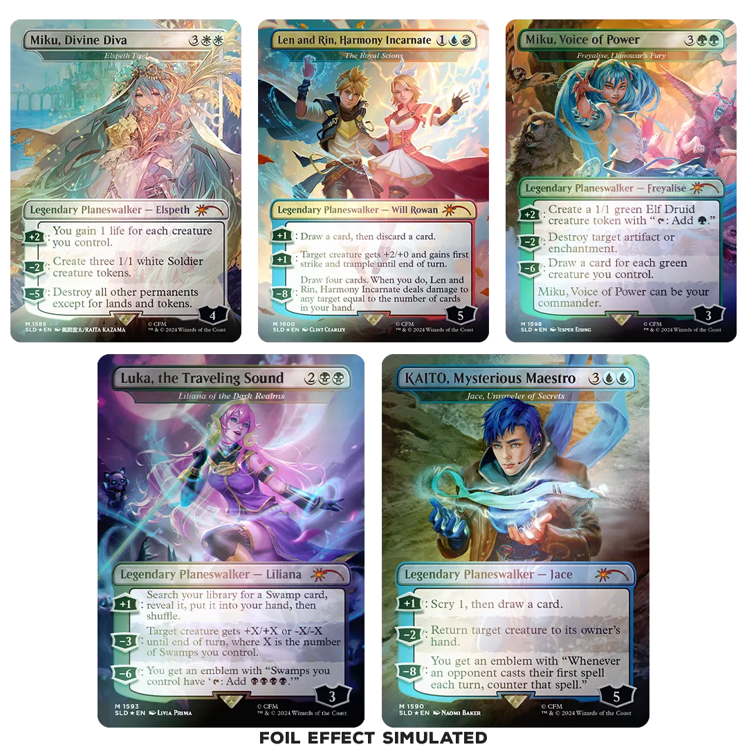 Secret Lair Drop - Secret Lair x Hatsune Miku: Electric Entourage [EN] [Rainbow Foil Edition]